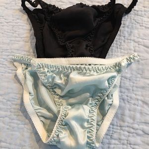 100% silk string bikini panties